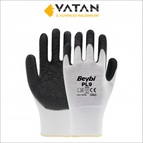 PL9 Polyester Örme Lateks Eldiven PL9 Polyester Örme Lateks Eldiven
