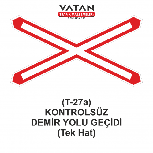 T-27a KONTROLSÜZ DEMİRYOLU GEÇİDİ (Tek Hat) T-27a KONTROLSÜZ DEMİRYOLU GEÇİDİ (Tek Hat)