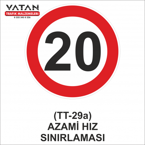 TT-29a AZAMİ HIZ SINIRLAMASI 20 TT-29a AZAMİ HIZ SINIRLAMASI 20