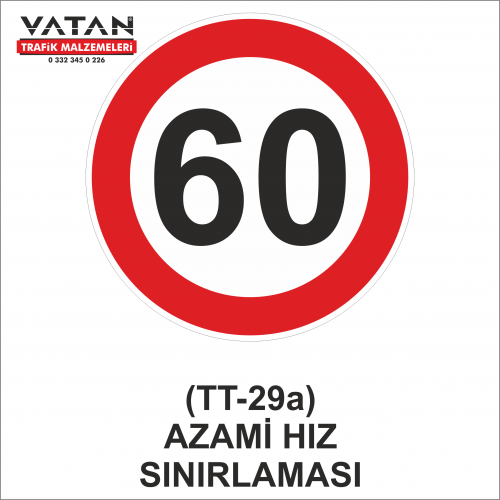 TT-29a AZAMİ HIZ SINIRLAMASI 60 TT-29a AZAMİ HIZ SINIRLAMASI 60